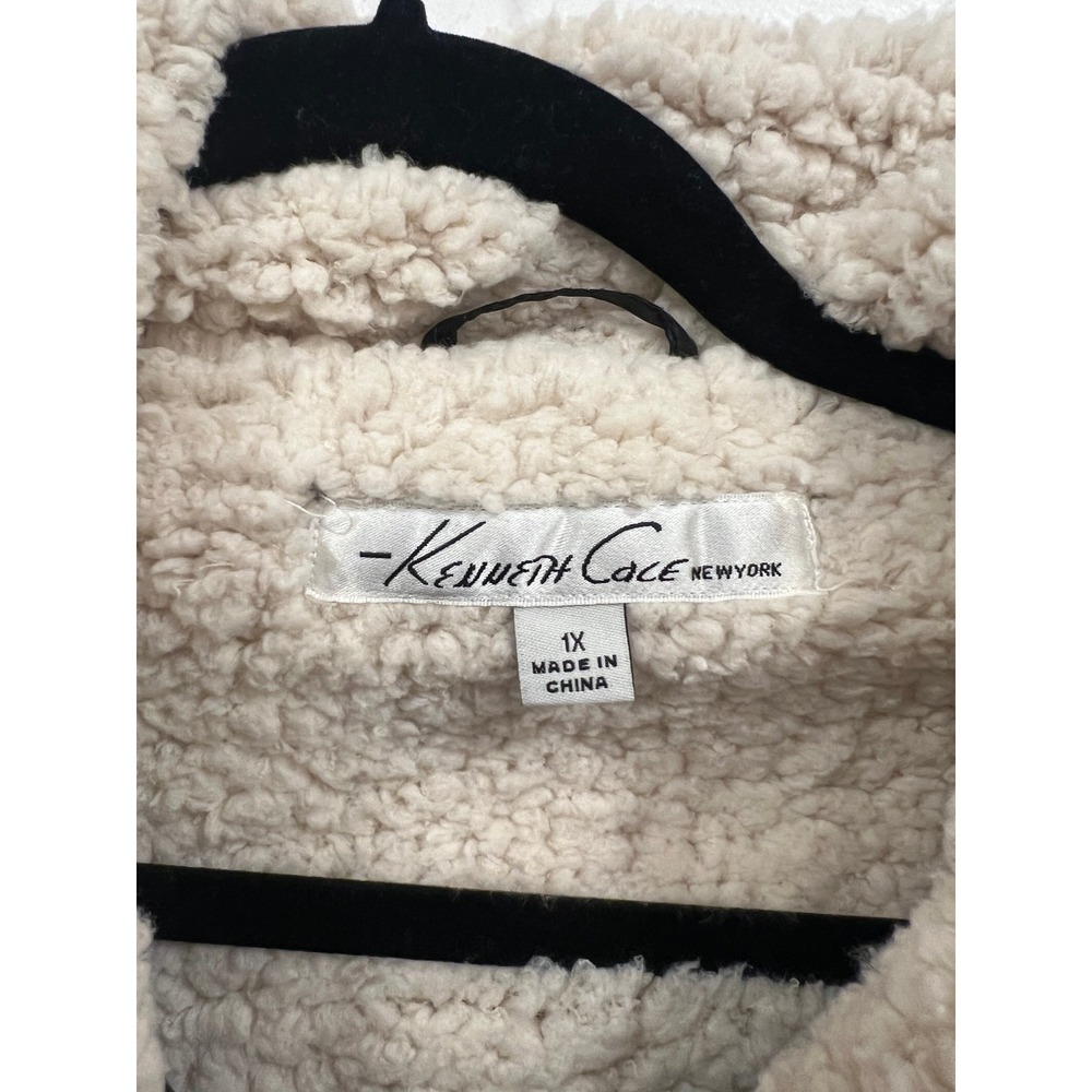 Kenneth Cole Coat Womens Black Quilted Puffer Jacket Sherpa Collar 1X New w Tags - Picture 10 of 16
